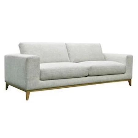 Donovan Mid-Century Modern Sofa in a Sand Fabric